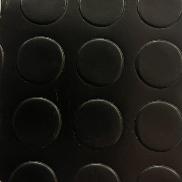 Alfombra de PVC | Antideslizante 1.6mm | Negro - Lunares