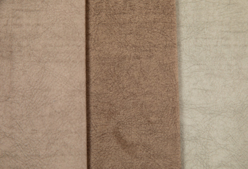 Tela de Terciopelo Rayado para Tapicería - Beige Oscuro | Ebra