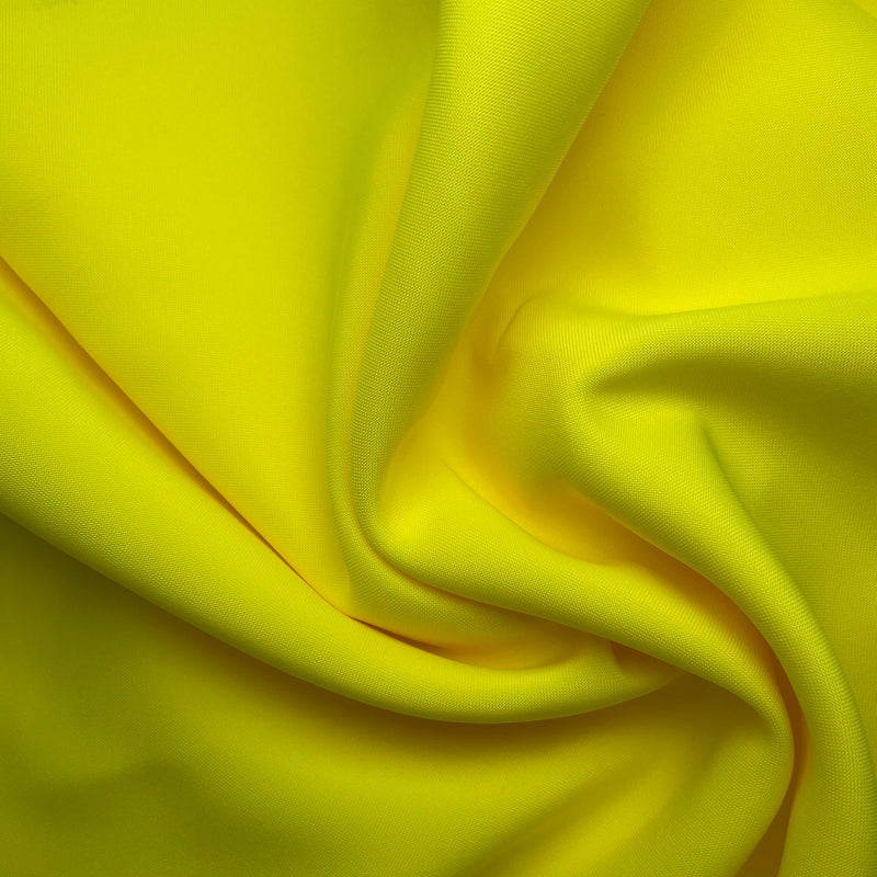 Tela Strech Barata 100 Poliester Amarillo Fluorescente Texland