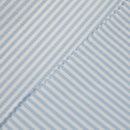 Tecido às Riscas Brancas para Calções de Banho | Azul Bebé - texland