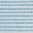 Tecido às Riscas Brancas para Calções de Banho | Azul Céu - texland