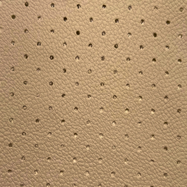 Piel Sintética Perforada de PVC Beige Claro