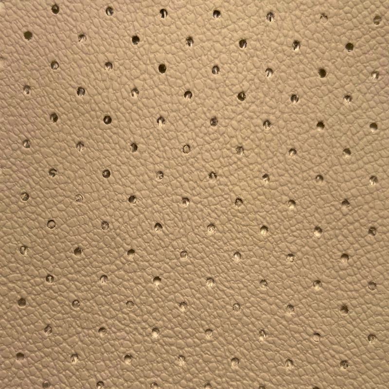 Piel Sintética Perforada de PVC Beige Claro