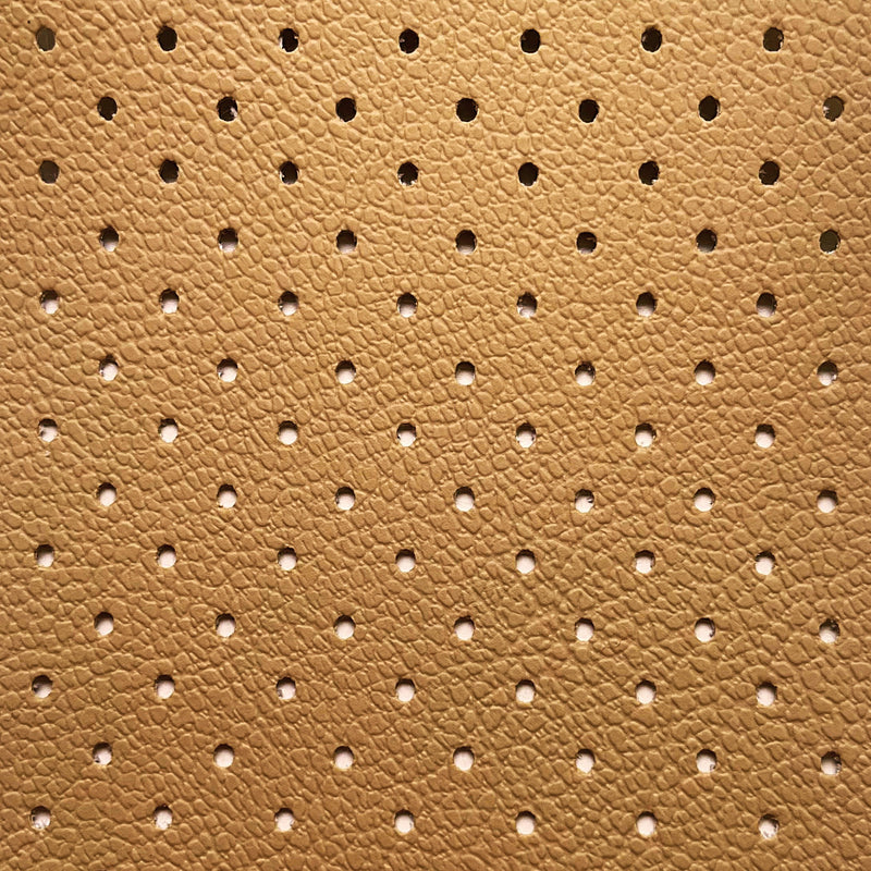 Piel Sintética Perforada de PVC Beige 