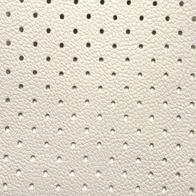 Piel Sintética Perforada de PVC Blanco Sucio