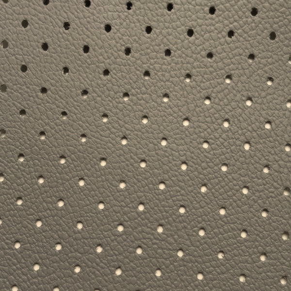Piel Sintética Perforada de PVC Gris 