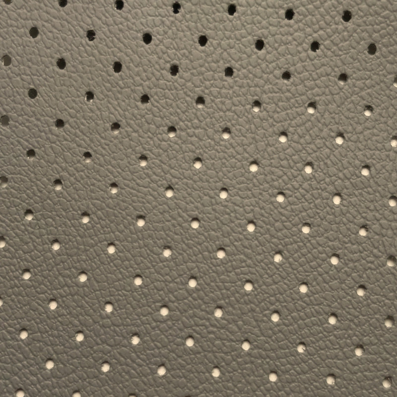 Piel Sintética Perforada de PVC Gris 