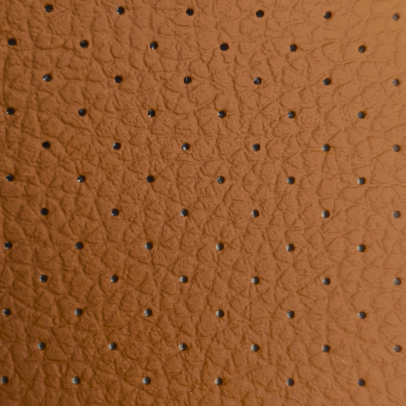 Piel Sintética Perforada para Coches Camel Oscuro 