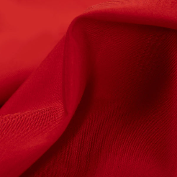 Tela para Manteles de Algodón y Poliéster - Liso | Rojo