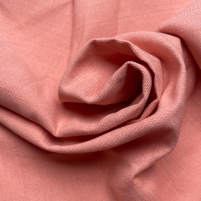 Tela Rústica Lino y Algodón 2m Ancho Rosa 