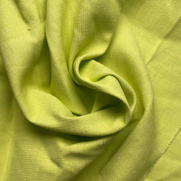 Tela Rústica Lino y Algodón 2m Ancho Verde Lima